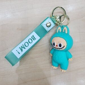 Labubu Teal Bunny Keychain with Boom Tag